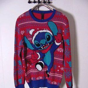 Lilo & Stitch Holiday Stitch Disney Sweater Sz L